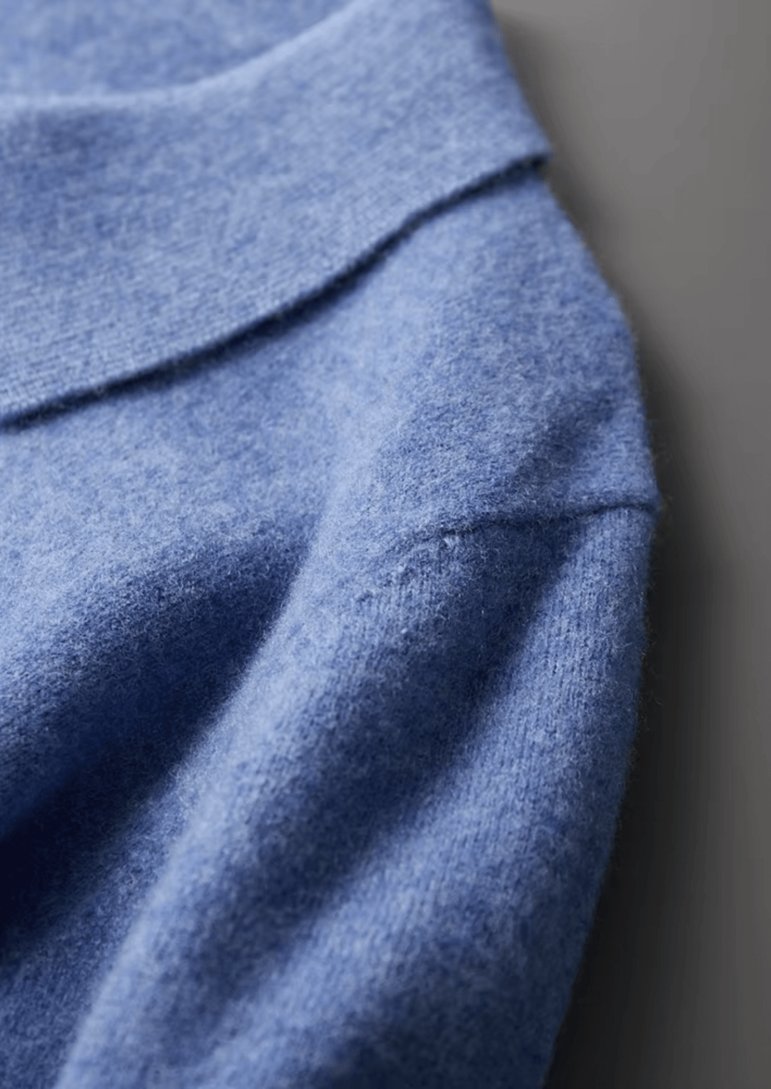 MERINO WOOL HALF-ZIP POLO SWEATER