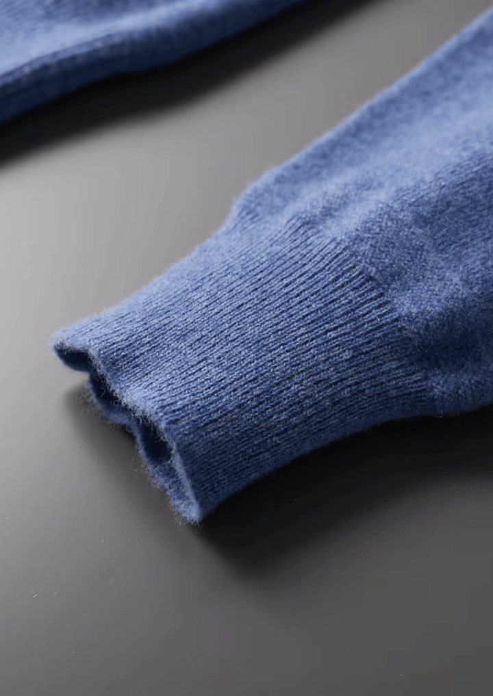 MERINO WOOL HALF-ZIP POLO SWEATER