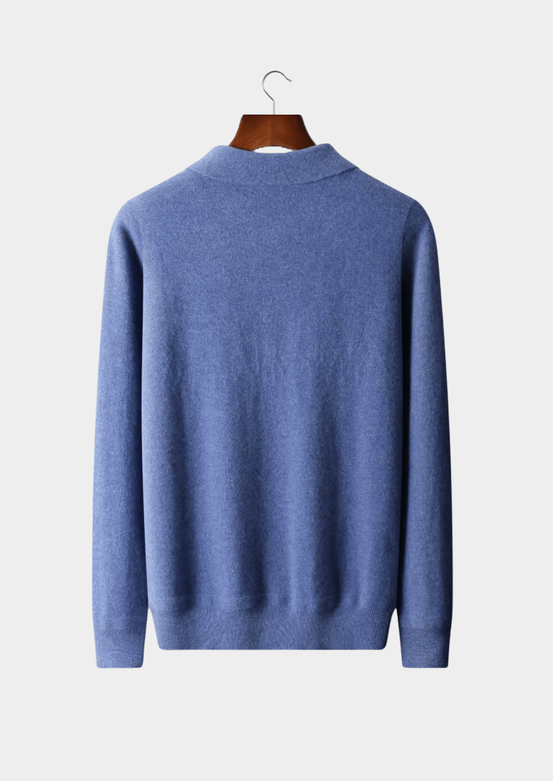 MERINO WOOL HALF-ZIP POLO SWEATER