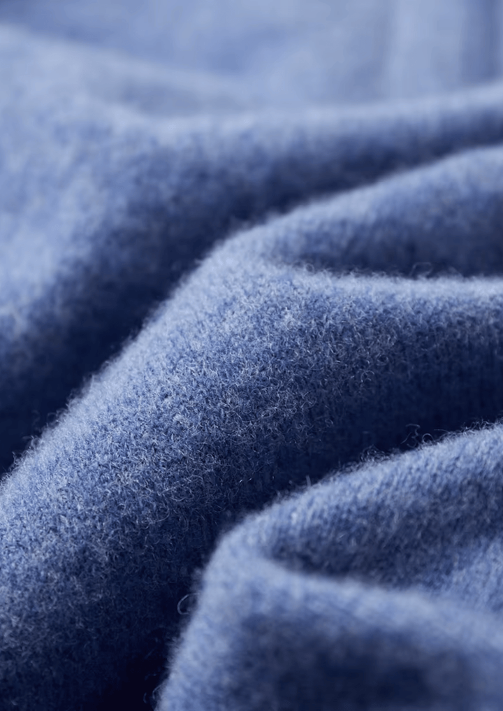 MERINO WOOL HALF-ZIP POLO SWEATER
