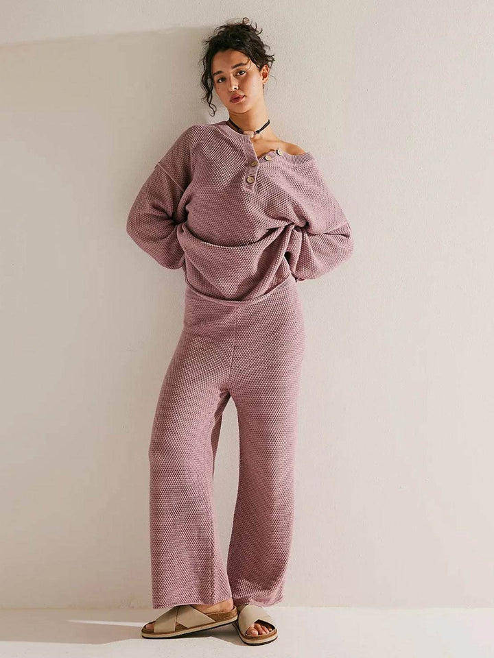 Multi-Weather Comfort: Two-Piece Oversized Set plum pink image 1 