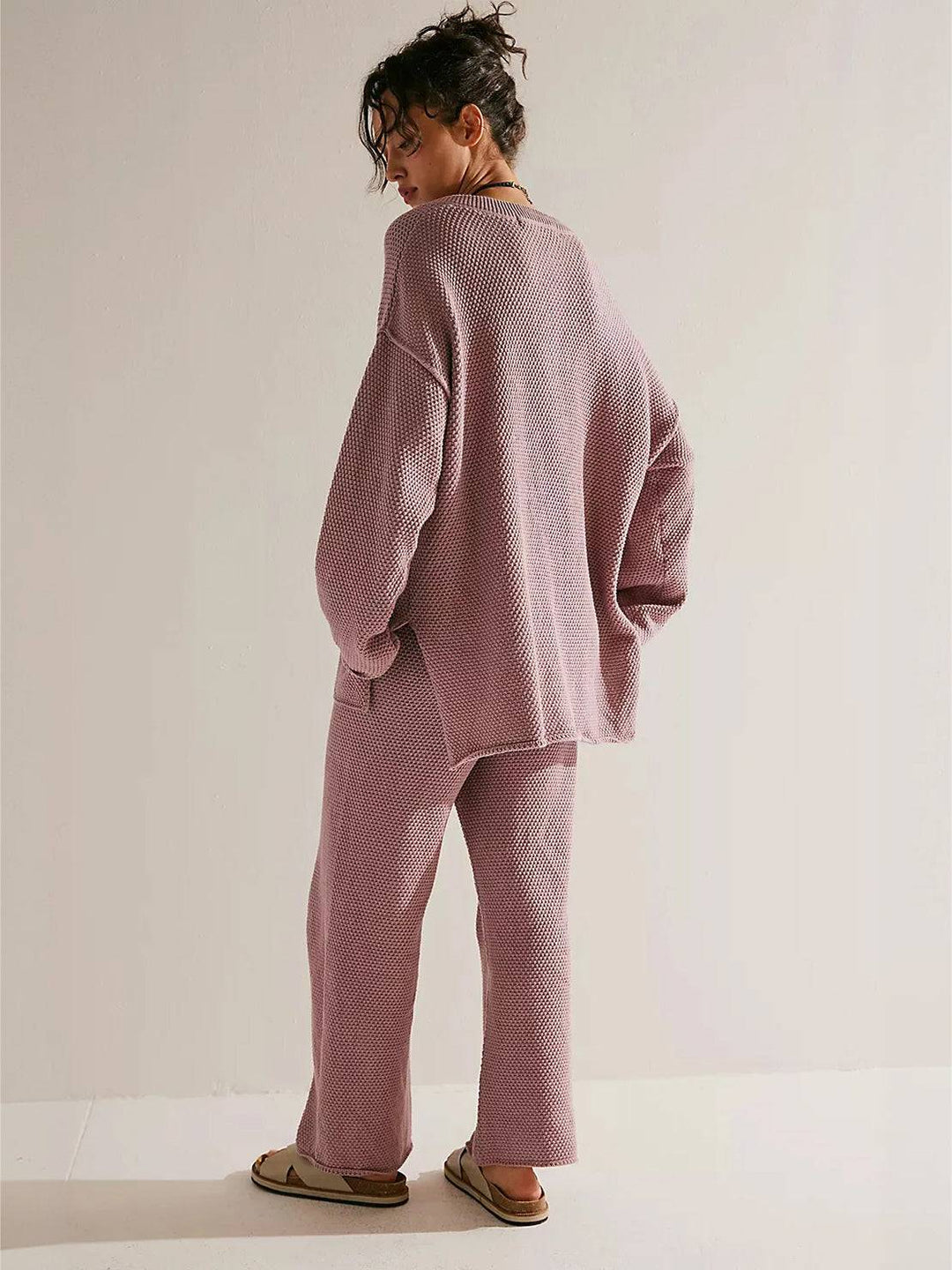 Multi-Weather Comfort: Two-Piece Oversized Set plum pink image 4 