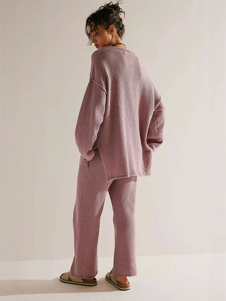 Multi-Weather Comfort: Two-Piece Oversized Set plum pink image 4 