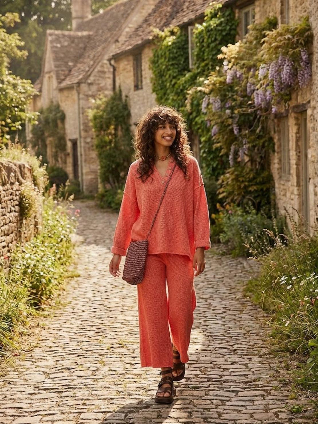 Multi-Weather Comfort: Two-Piece Oversized Set watermelon red image 2 