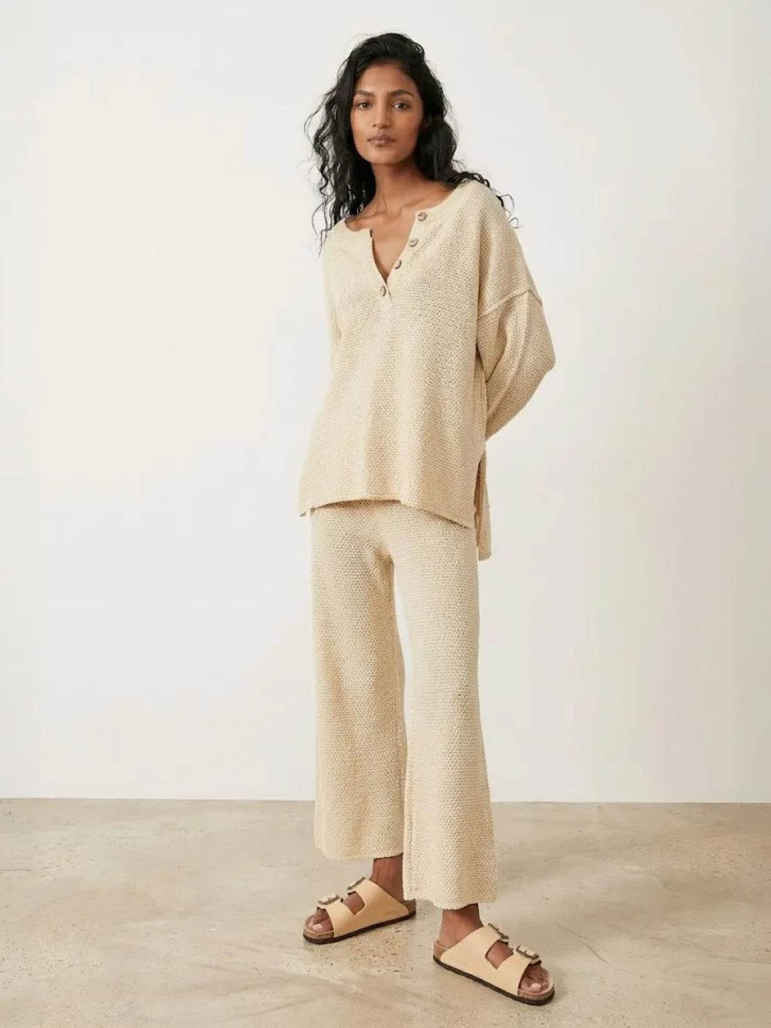 Multi-Weather Comfort: Two-Piece Oversized Set apricot image 1 