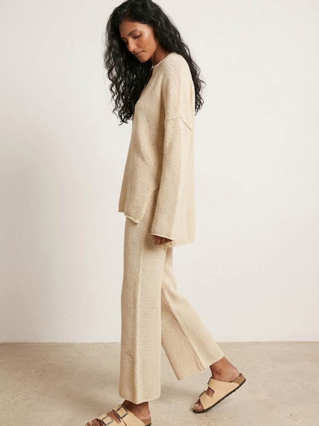 Multi-Weather Comfort: Two-Piece Oversized Set apricot image 3 