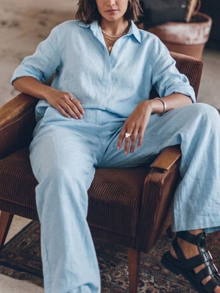 Pure Cotton Relaxed Set lightblue image 8 