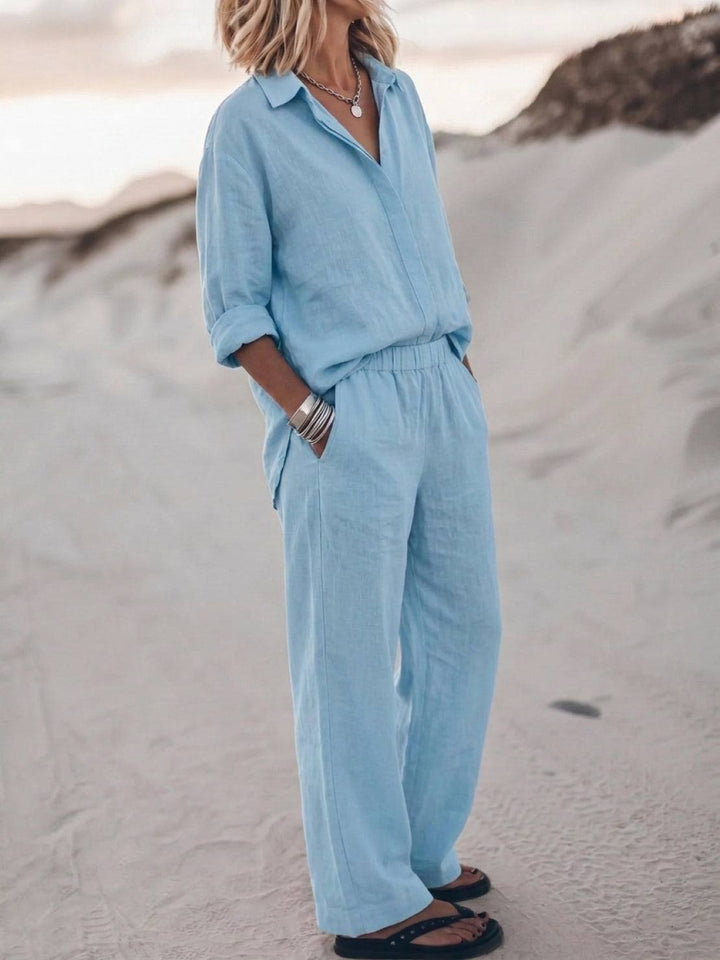 Pure Cotton Relaxed Set lightblue image 9 