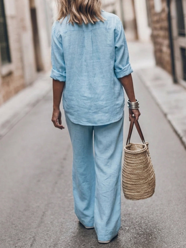 Pure Cotton Relaxed Set lightblue image 10 