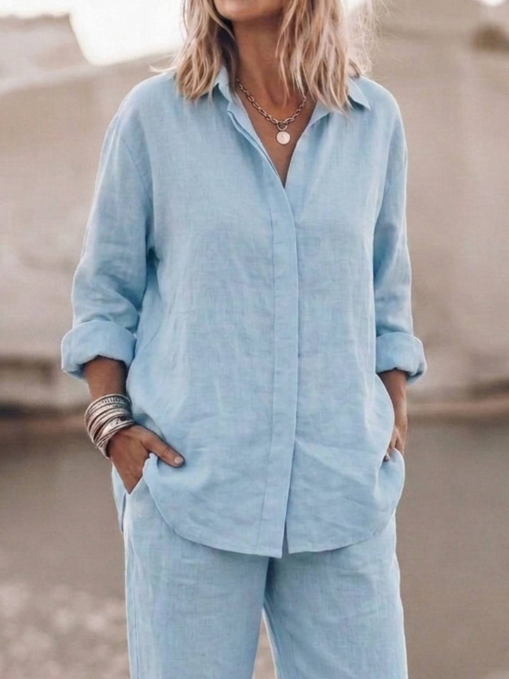 Pure Cotton Relaxed Set lightblue image 11 