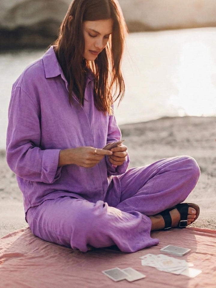 Pure Cotton Relaxed Set lavender image 7 
