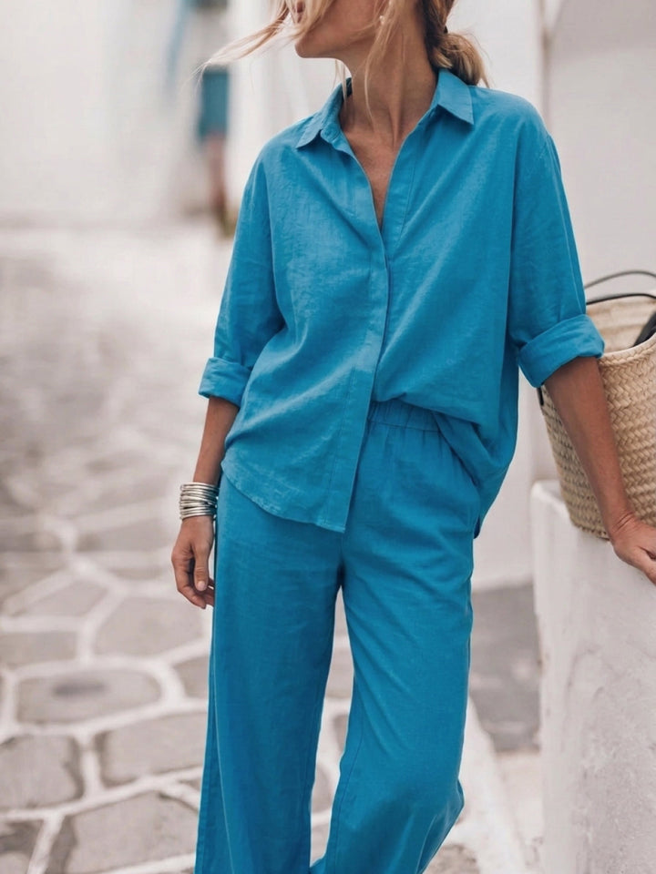 Pure Cotton Relaxed Set turquoise image 3 