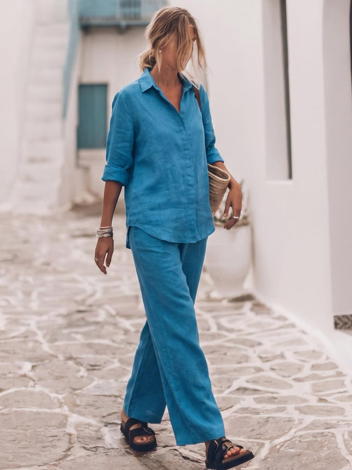 Pure Cotton Relaxed Set turquoise image 5 