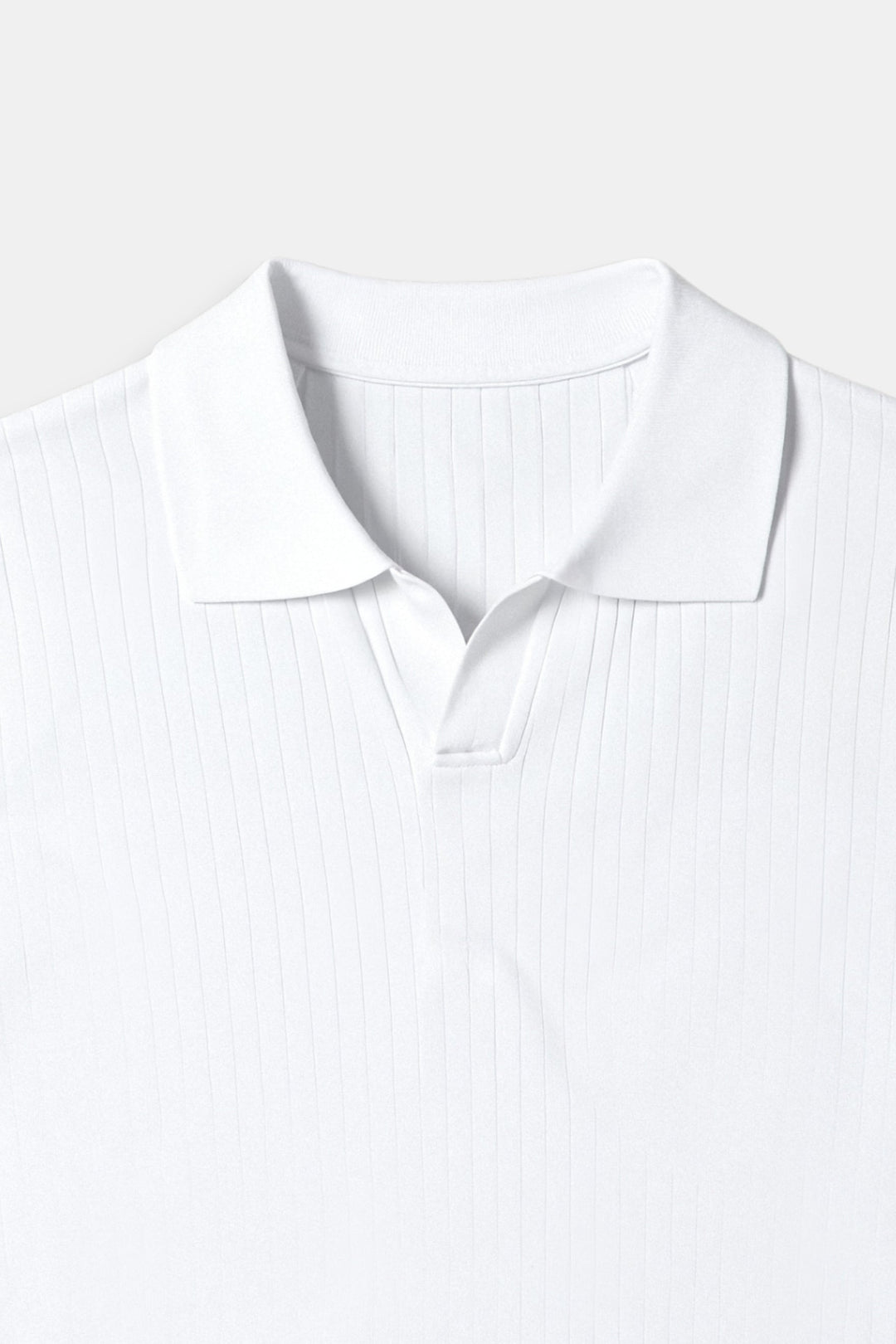 VERTICAL RIBBED SHORT-SLEEVE POLO