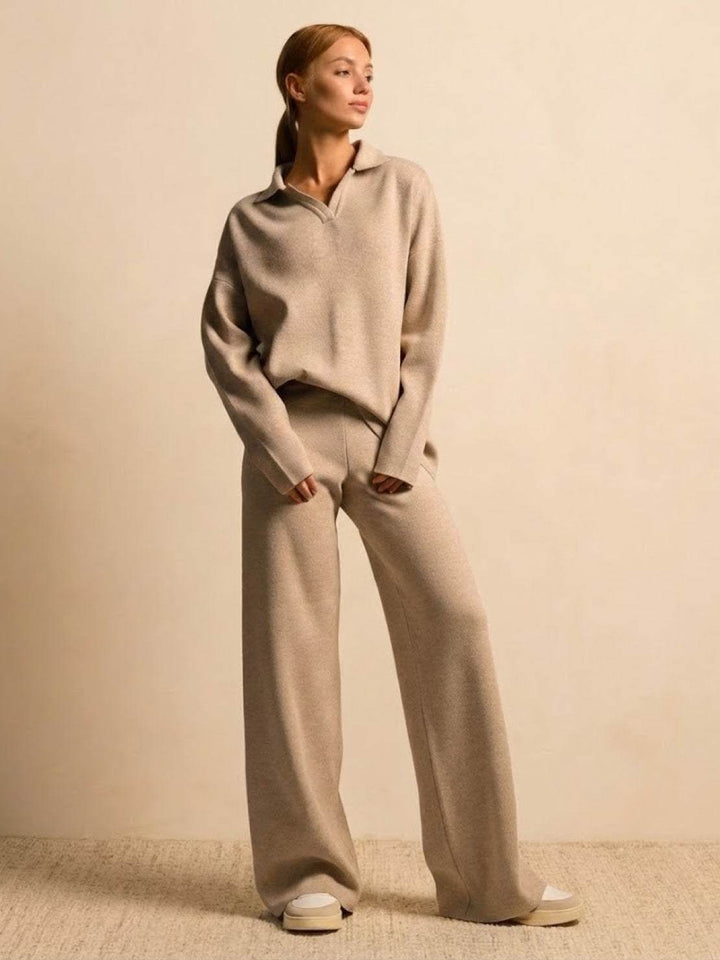 Plush &amp; Preppy Camel Two-Piece Set khaki image 1 