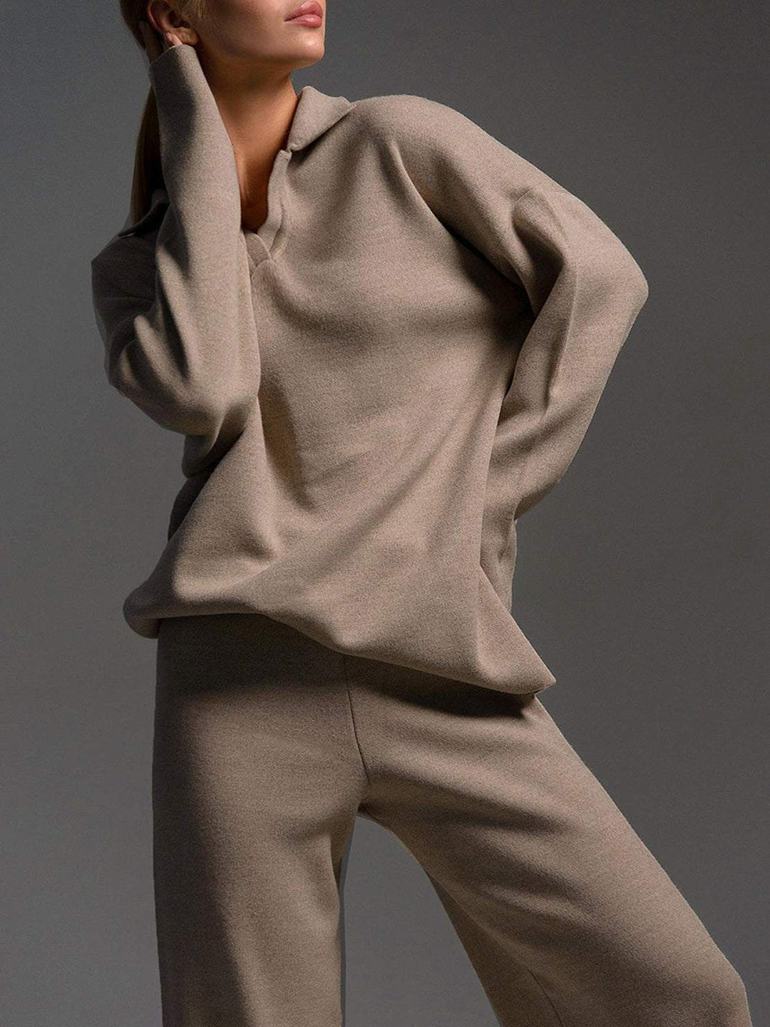 Plush &amp; Preppy Camel Two-Piece Set khaki image 4 