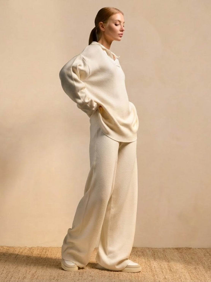 Plush &amp; Preppy Camel Two-Piece Set off-white image 1 