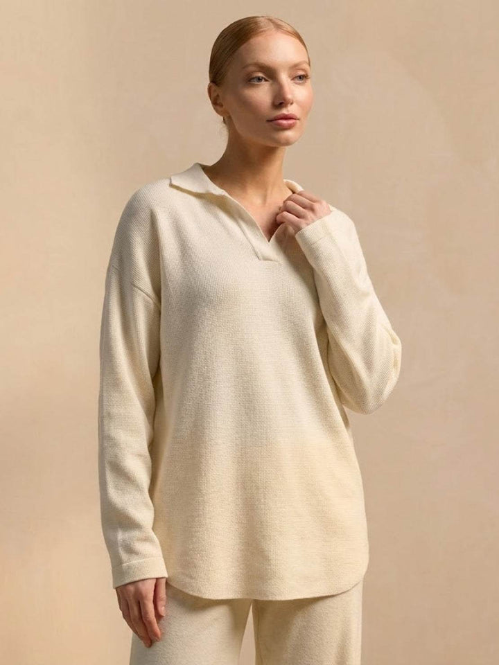 Plush &amp; Preppy Camel Two-Piece Set off-white image 4 