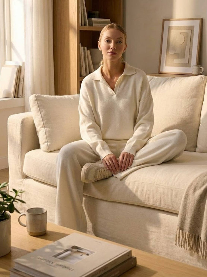 Plush &amp; Preppy Camel Two-Piece Set off-white image 6 
