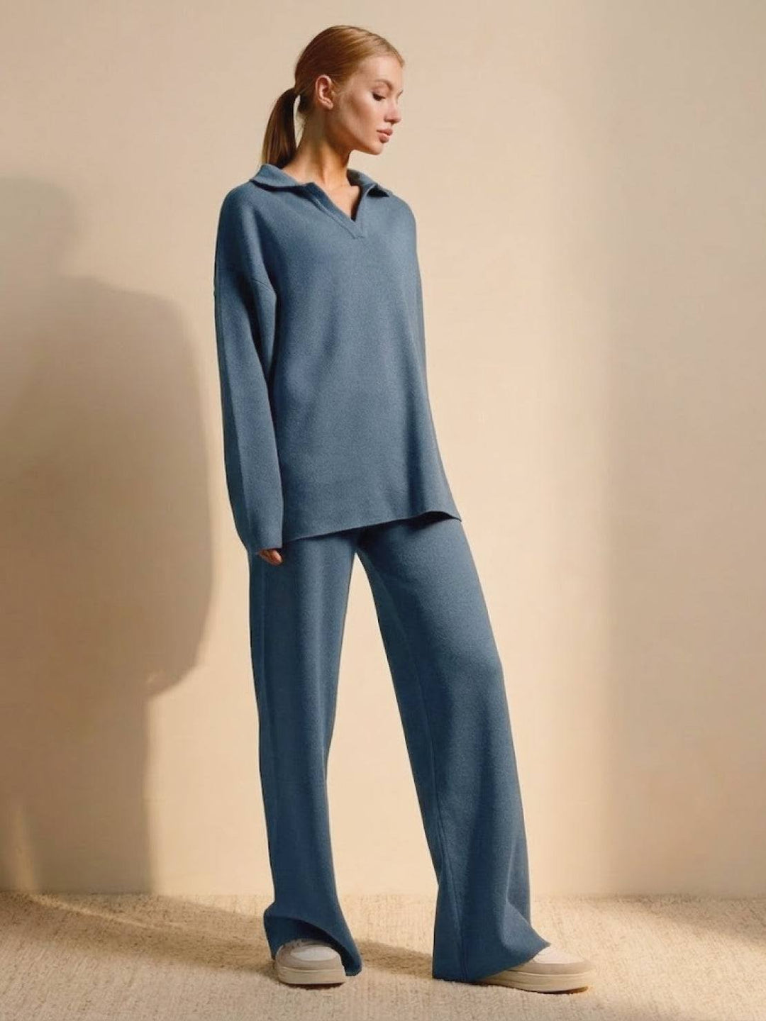 Plush &amp; Preppy Camel Two-Piece Set blue image 1 