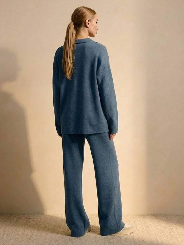 Plush &amp; Preppy Camel Two-Piece Set blue image 3 