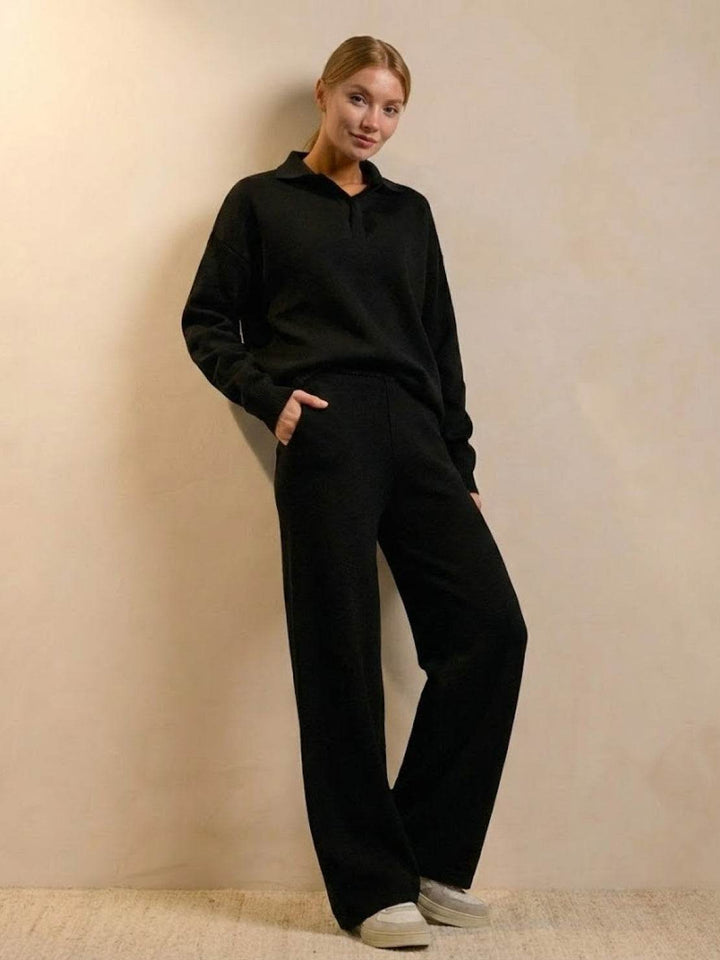 Plush &amp; Preppy Camel Two-Piece Set black image 2 