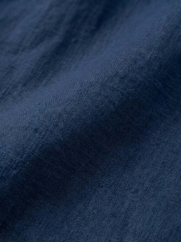 Pure Linen Age-Defying Button Detail Shirt navy blue image 5 