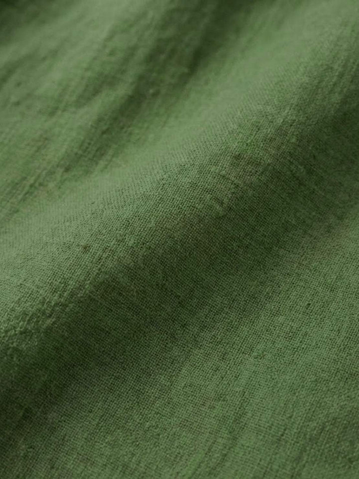 Pure Linen Age-Defying Button Detail Shirt green image 5 