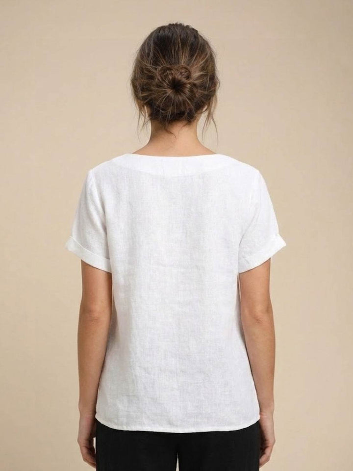 Relaxed Fit Pure Cotton Button-Up T-Shirt white image 4 