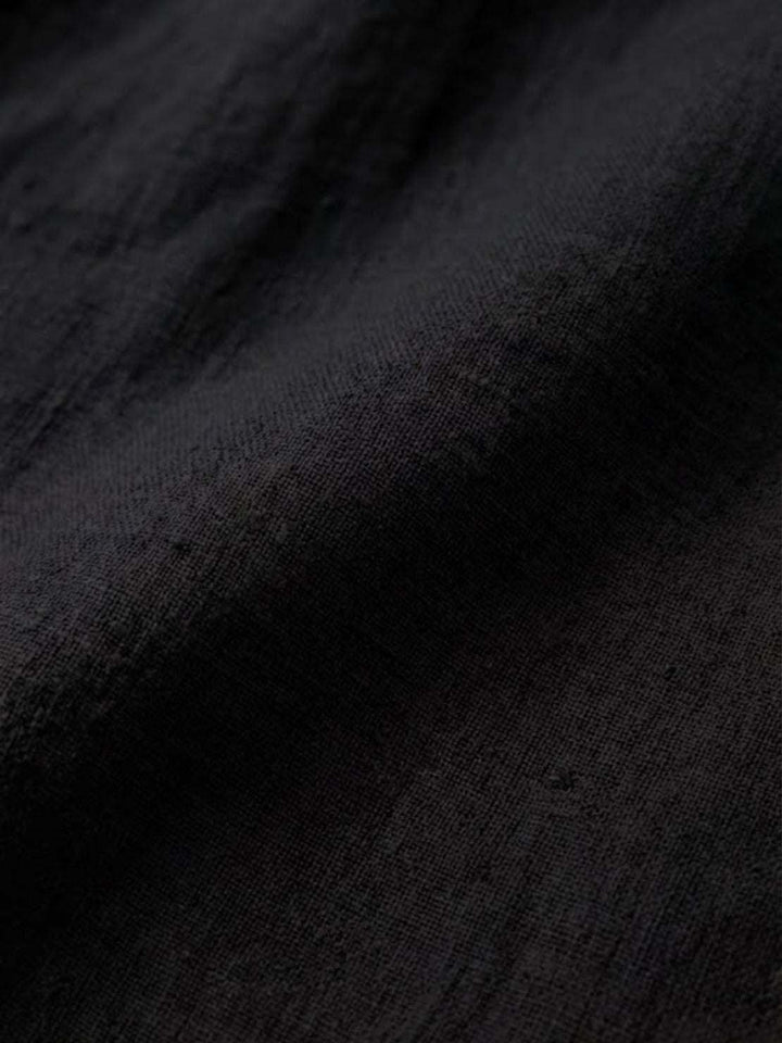 Relaxed Loose Breathable Linen Blouse black image 5 