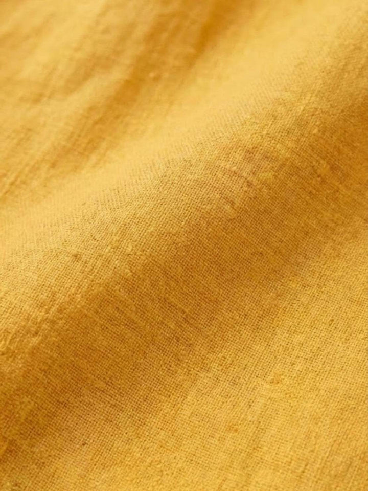 Relaxed Loose Breathable Linen Blouse yellow image 5 
