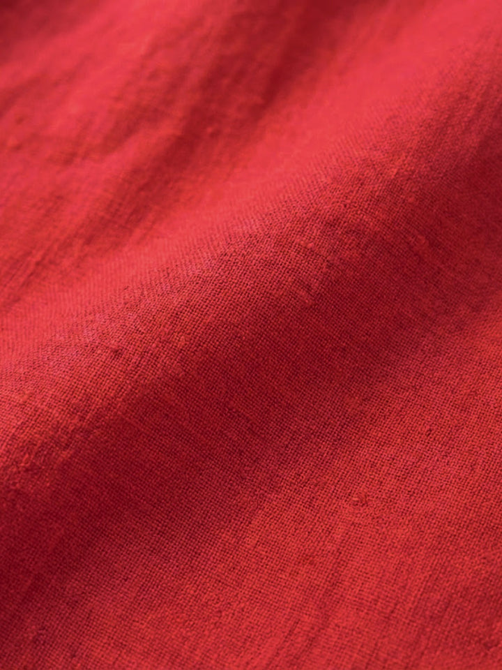 Relaxed Loose Breathable Linen Blouse red image 5 
