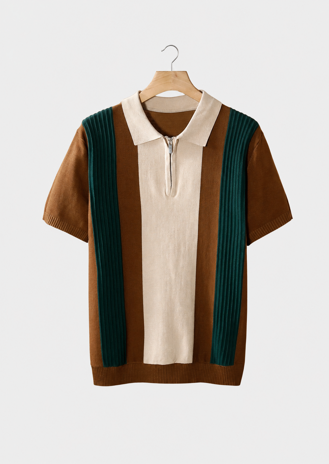 Resort Zipper Polo brown image 1 #color_brown