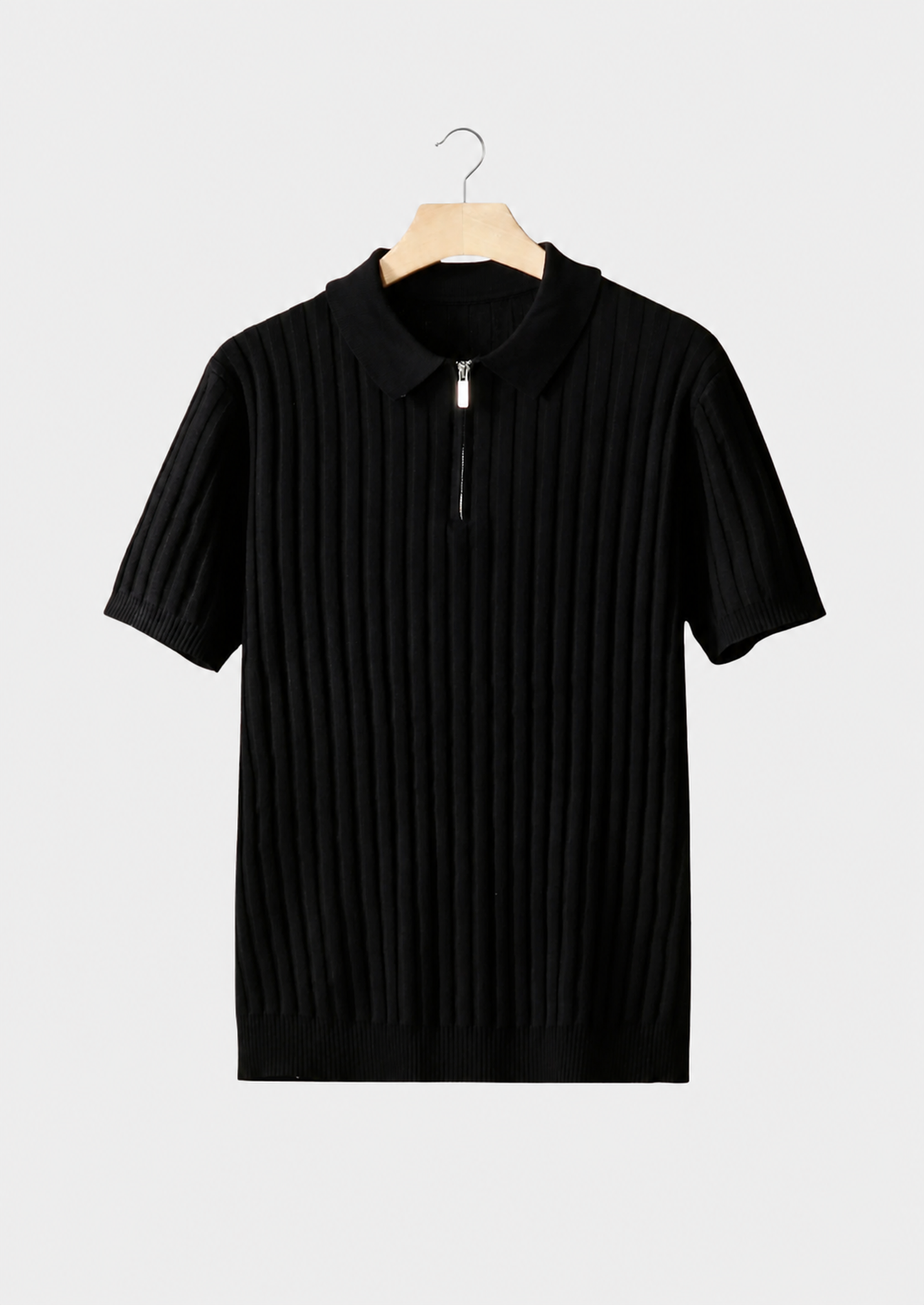 The Ribbed Zip Polo