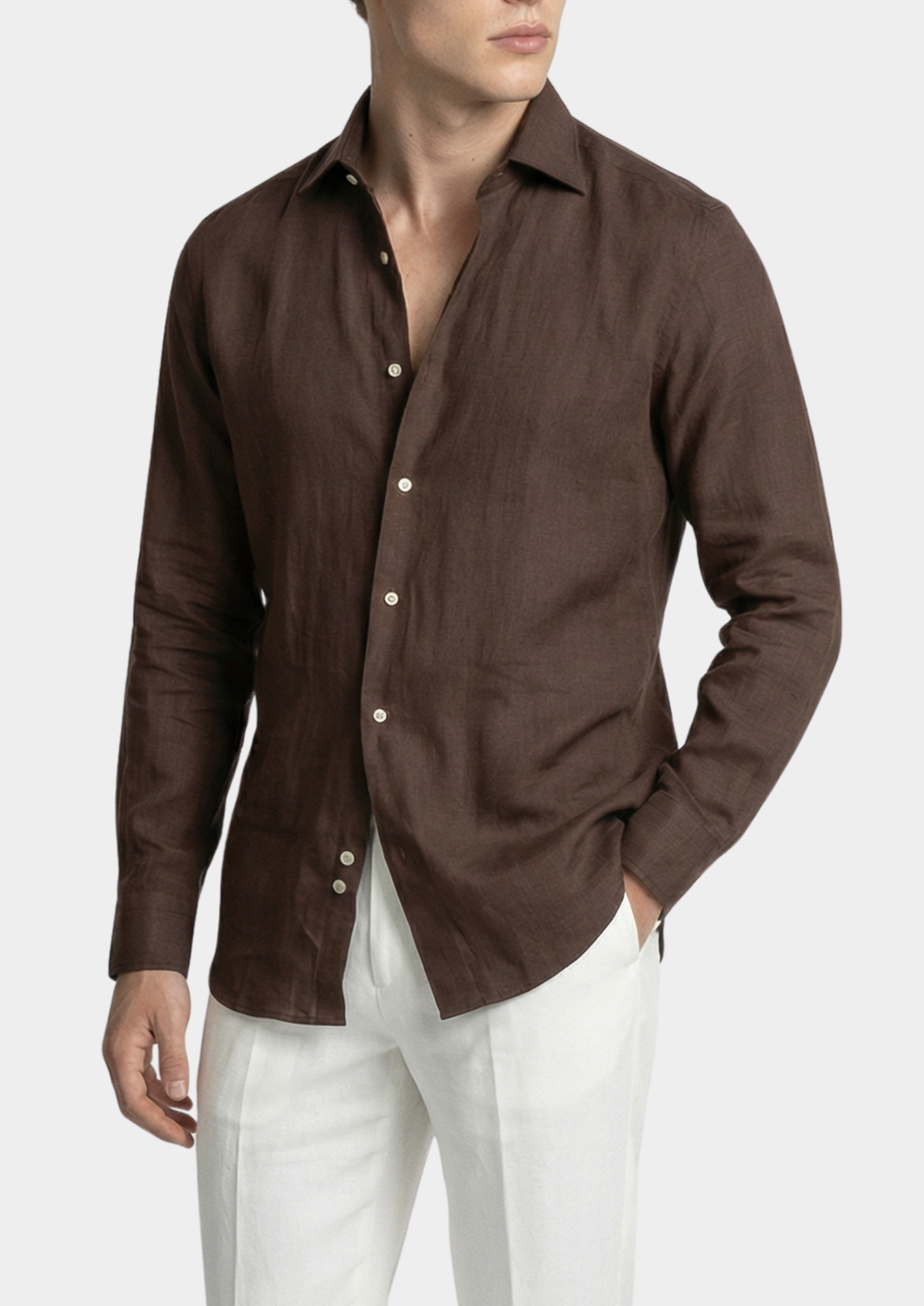 Portofino Coastal Shirt dark brown image 1 #color_dark-brown