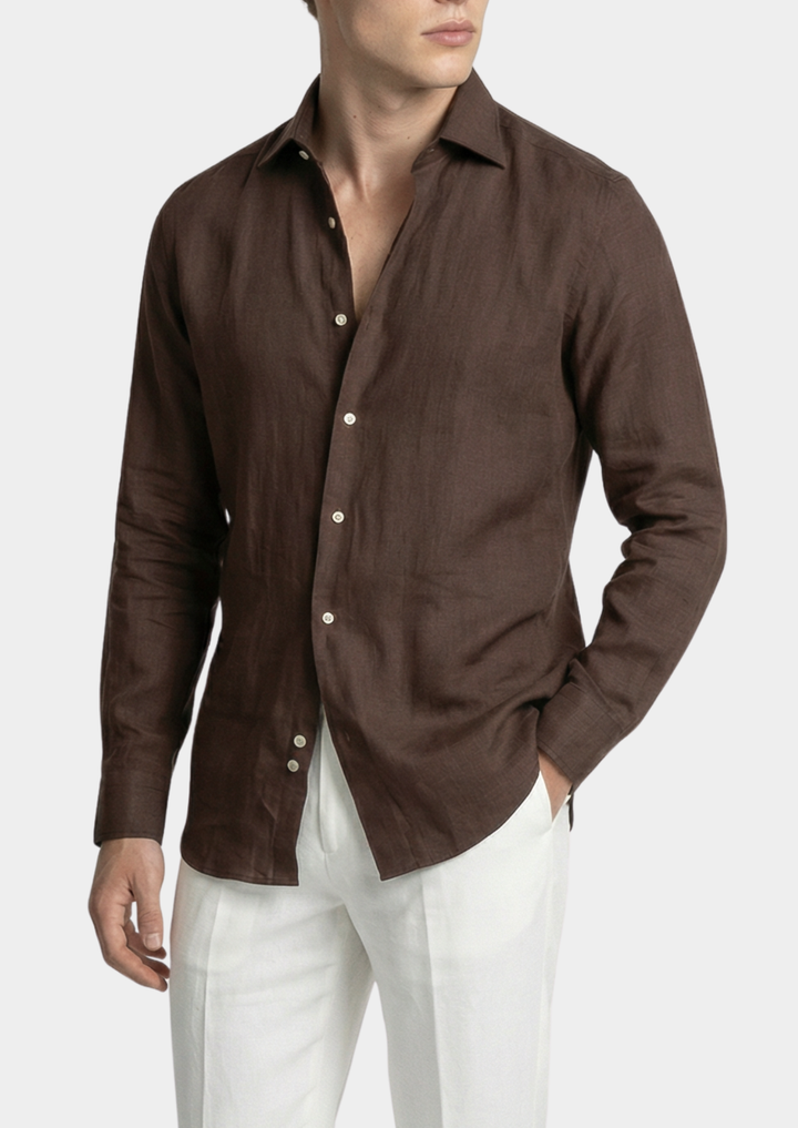 Portofino Coastal Shirt dark brown image 1 #color_dark-brown