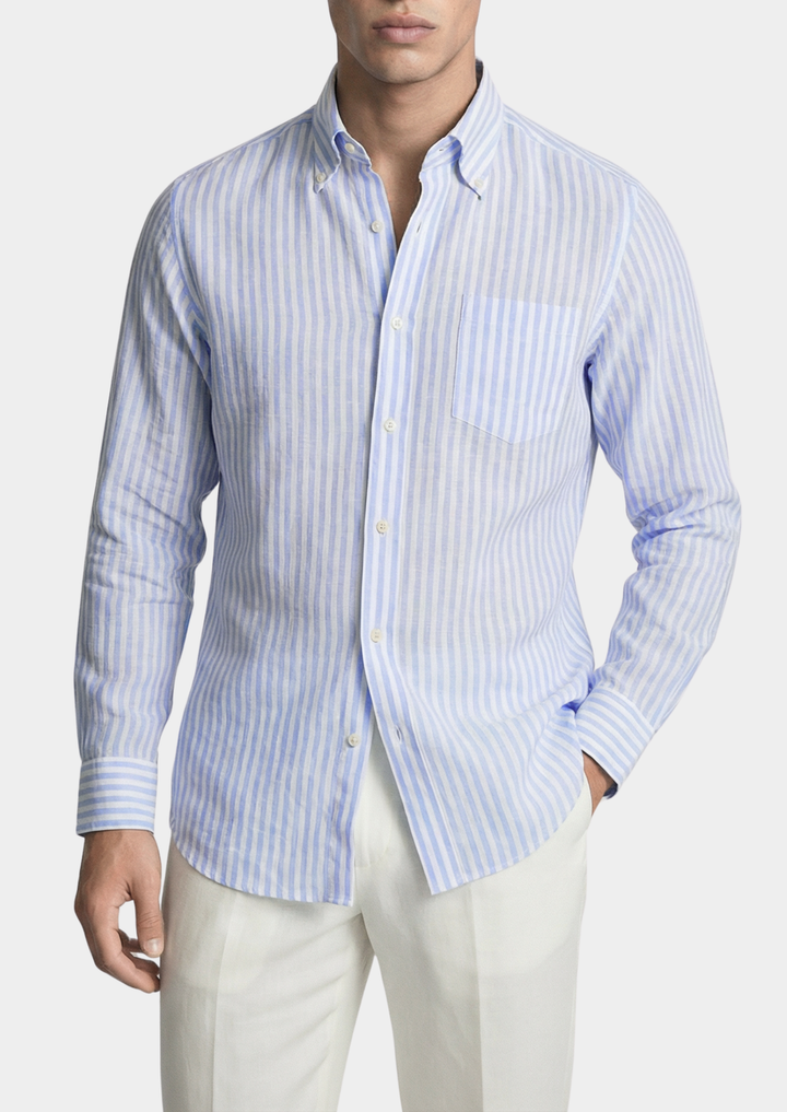 Portofino Coastal Shirt striped light blue image 1 #color_striped-light-blue