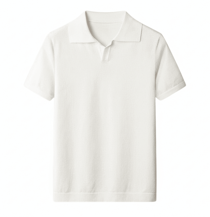 SEAMLESS-V COTTON KNIT POLO