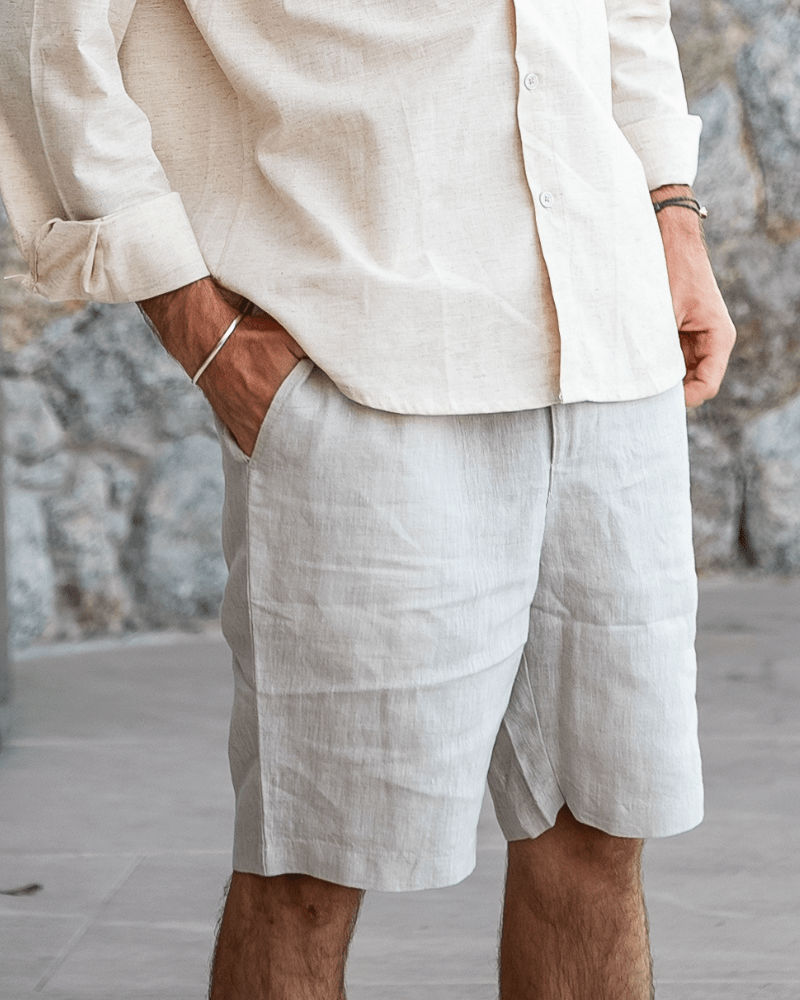 SEYCHELLES - TAILORED LINEN SHORTS