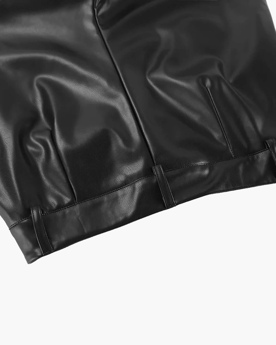 Wide Leg Leather Pants