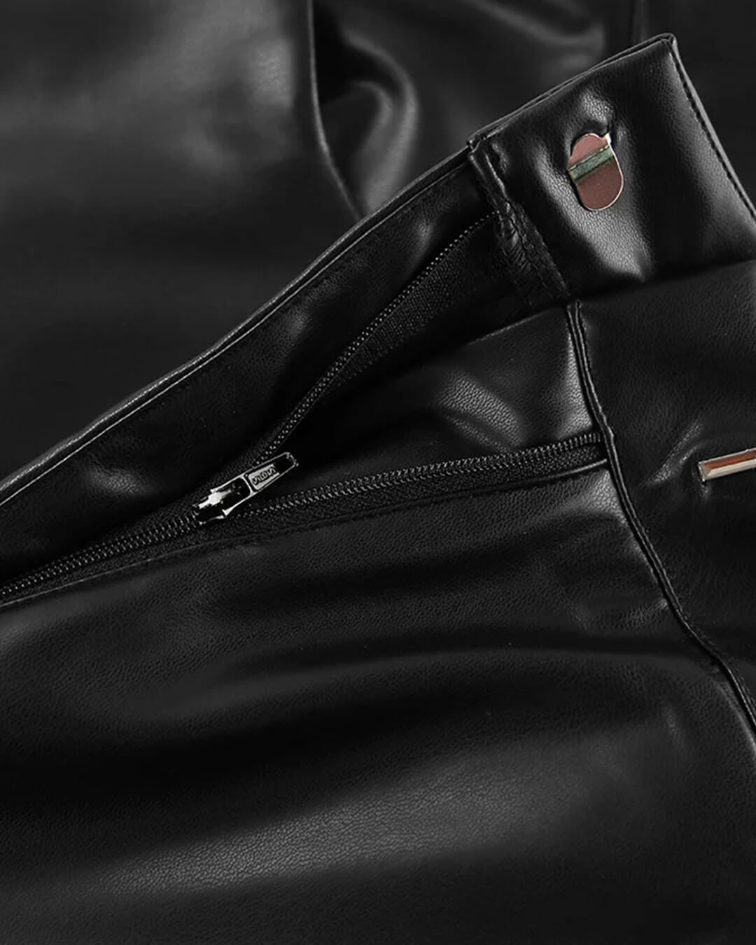 Wide Leg Leather Pants
