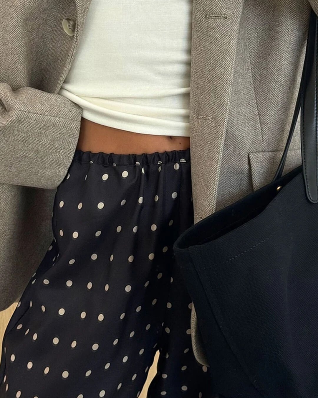 Polka Dot Satin Pants
