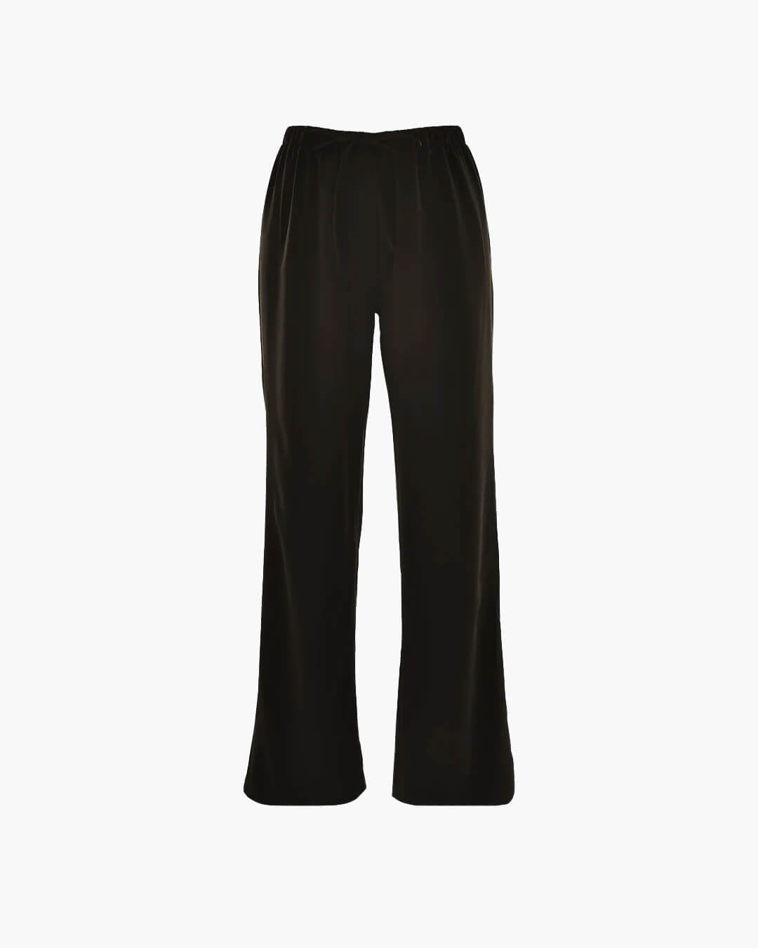 High Waist Satin Wide Leg Trousers black image 2 