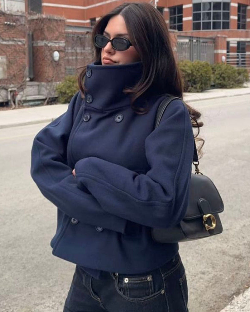 Stand Collar Jacket navy blue image 2 