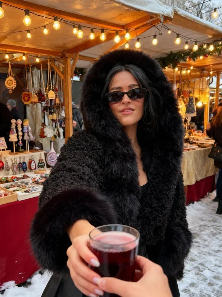 Faux Fur Jacket black image 1 