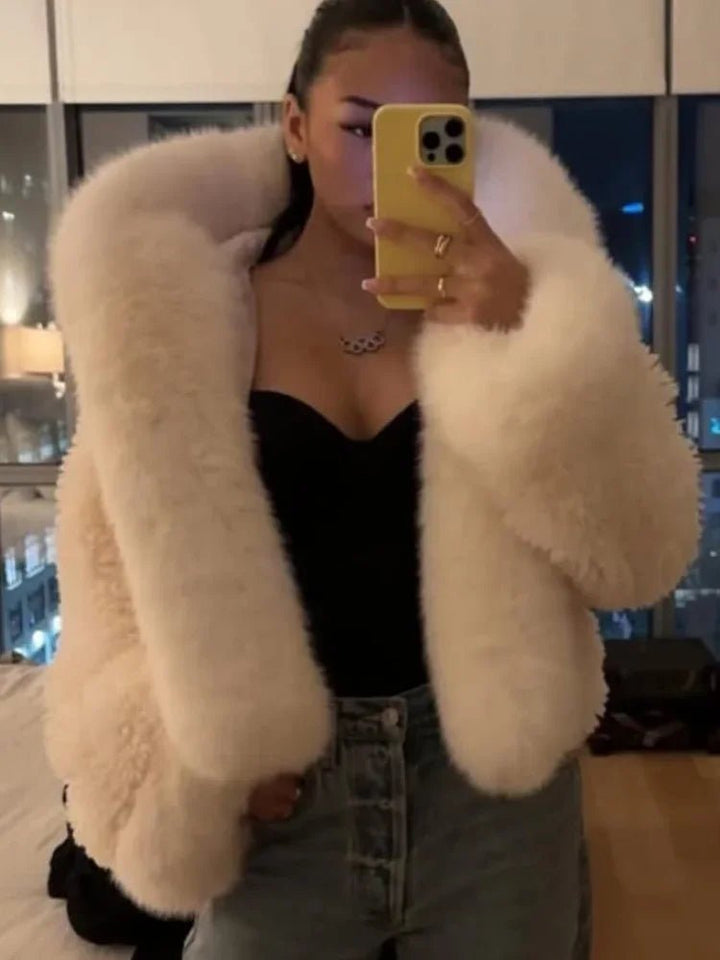 Faux Fur Jacket white image 4 