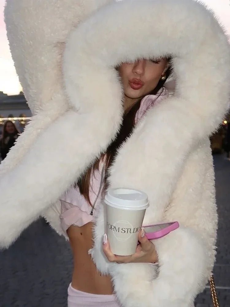 Faux Fur Jacket white image 2 