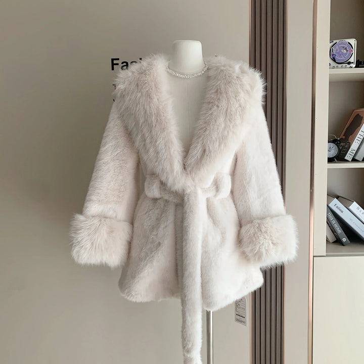 Faux Fur Trim Coat black image 6 