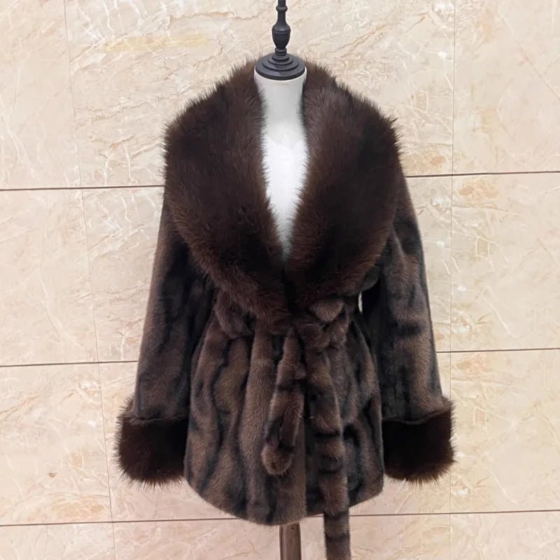 Yorkville Faux Fur Coat coffee image 6 