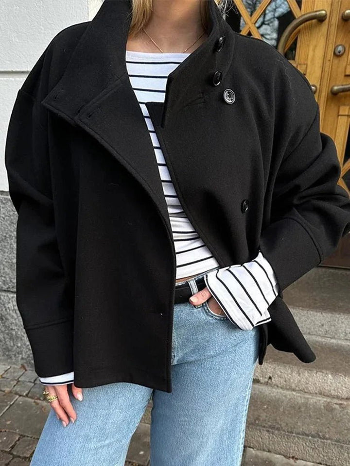 Elegant Stand Collar Jacket grey image 5 